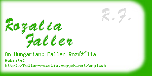 rozalia faller business card